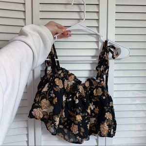 American Eagle floral crop top